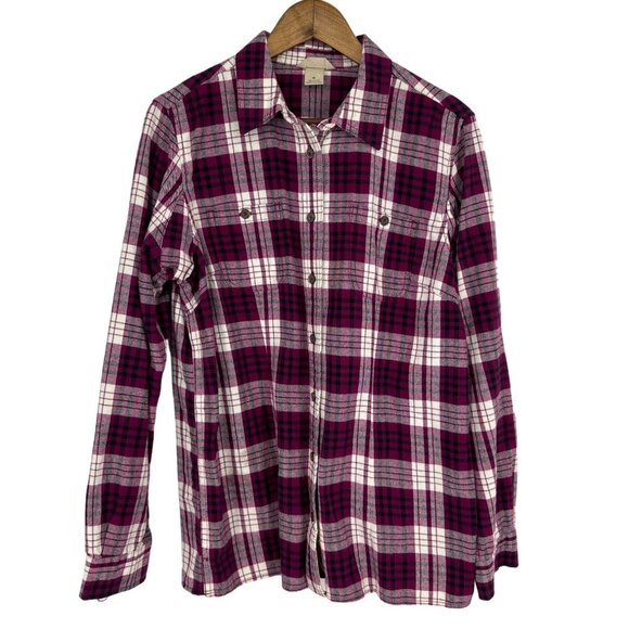 Duluth Trading Company Women's Free Swingin' Flannel Shirt Size M - Picture 1 of 7